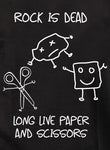Rock is Dead Long Live Papel y Tijeras Camiseta