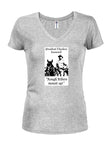 Président Theodore Roosevelt Rough Riders Mount Up Juniors T-shirt à col en V