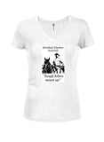 President Theodore Roosevelt Rough Riders Mount Up Juniors V Neck T-Shirt
