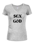 SEX GOD Juniors V Neck T-Shirt