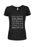 SHUTS UP Juniors V Neck T-Shirt