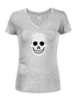 Skull Symbol Juniors V Neck T-Shirt