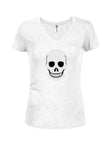 Skull Symbol Juniors V Neck T-Shirt