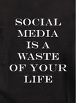 SOCIAL MEDIA is a waste of your life Kids T-Shirt