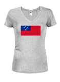 Samoan Flag Juniors V Neck T-Shirt