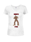 Sasquatch Attack Juniors V Neck T-Shirt