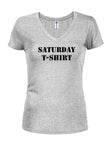 Saturday t-shirt Juniors V Neck T-Shirt