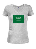 Saudi Arabian Flag Juniors V Neck T-Shirt