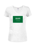 Camiseta con cuello en V para jóvenes con bandera de Arabia Saudita