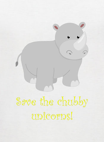 ¡Salva a los unicornios gorditos! Camiseta para niños