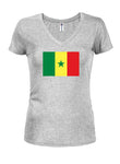 T-shirt col en V junior drapeau sénégalais