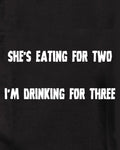 Ella come por dos, yo bebo por tres, camiseta