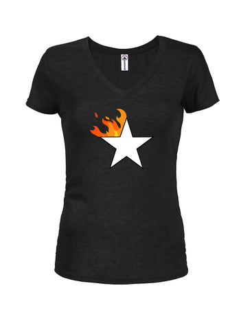 T-shirt à col en V pour jeunes étoiles filantes