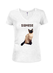 Chat siamois T-shirt col en V junior