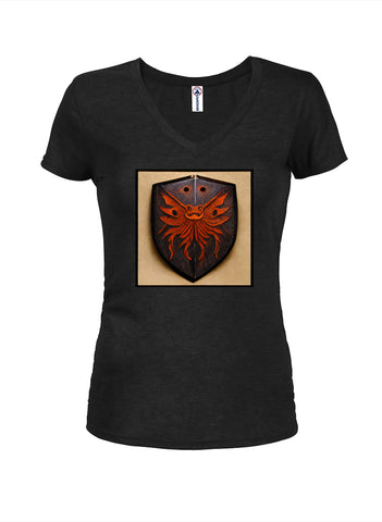 Sigil of the Dragon Kingdom Juniors V Neck T-Shirt