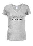 Sinner Juniors V Neck T-Shirt