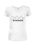 Sinner Juniors V Neck T-Shirt