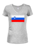 Slovene Flag Juniors V Neck T-Shirt