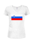 Slovene Flag Juniors V Neck T-Shirt