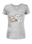Snow Leopard Juniors V Neck T-Shirt