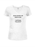 Some people call them a cult Juniors V Neck T-Shirt