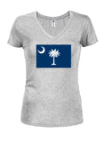 South Carolina State Flag Juniors V Neck T-Shirt