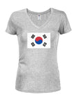South Korean Flag Juniors V Neck T-Shirt
