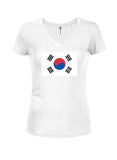 South Korean Flag Juniors V Neck T-Shirt