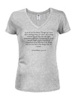 So we do not lose heart Juniors V Neck T-Shirt