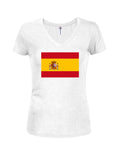 Spanish Flag Juniors V Neck T-Shirt