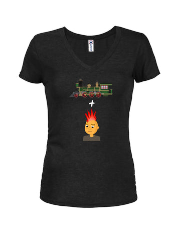 Steampunk Juniors V Neck T-Shirt