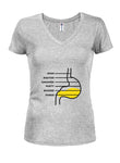 Stomach Layers of Drinking Juniors V Neck T-Shirt