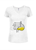 Stomach Layers of Drinking Juniors V Neck T-Shirt
