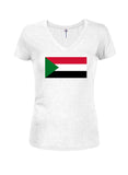 Sudanese Flag Juniors V Neck T-Shirt