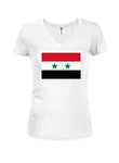 Syrian Flag Juniors V Neck T-Shirt