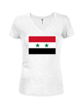 Syrian Flag Juniors V Neck T-Shirt