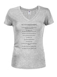 The Ten Commandments Juniors V Neck T-Shirt