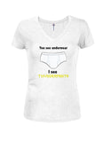 THUNDERPANTS Juniors V Neck T-Shirt