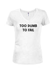 T-shirt à col en V pour juniors TROP DUMB TO FAIL