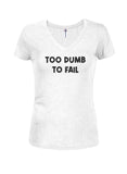 T-shirt à col en V pour juniors TROP DUMB TO FAIL