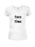 Taco Time Juniors V Neck T-Shirt