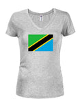 Tanzanian Flag Juniors V Neck T-Shirt