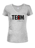 Team There it is Juniors V Neck T-Shirt