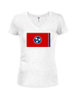 Tennessee State Flag T-shirt à col en V pour juniors