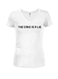 The Cake is a Lie Juniors V Neck T-Shirt