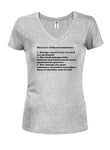 Les lois de la thermodynamique Juniors T-shirt à col en V