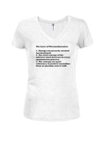 The Laws of Thermodynamics Juniors V Neck T-Shirt