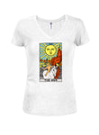 The Sun Tarot Card Juniors V Neck T-Shirt