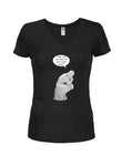 The Thinker Toilet Paper Juniors V Neck T-Shirt