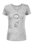 The Thinker Toilet Paper Juniors V Neck T-Shirt